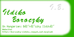 ildiko boroczky business card